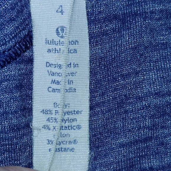 EUC Lululemon Cardio Squad Tank II Heathered Hero Blue Size 4! - Picture 6 of 11